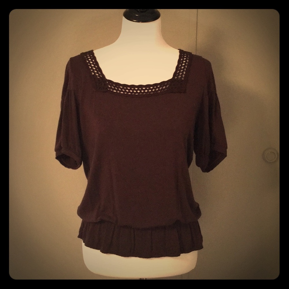 LOFT brown blouse size large